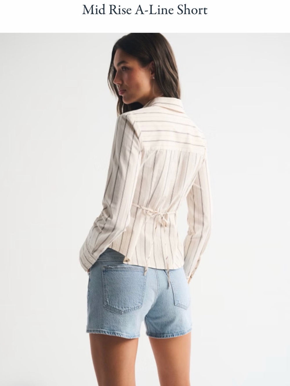 Abercrombie & Fitch Mid-Rise A-Line Shorts - Picture 4 of 7